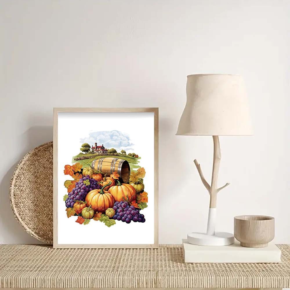 Purple grapes Thanksgiving Wooden Puzzle - Vegetable & Fruit Design, Home Decor, Educational Toy (Size M) - 2202400333724 Toy Chest Australia 1