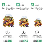 Harvest Pumpkins Wooden Puzzle - Vegetable & Fruit Design, Home Decor, Educational Toy (Size S) - 2202400333739 Toy Chest Australia 2