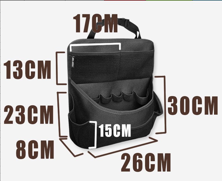 1 Pcs Black Premium Car Back Seat & Trunk Organizer - Multi - Pocket Hanging Storage Bag - 4908966288441 Toy Chest Australia 3