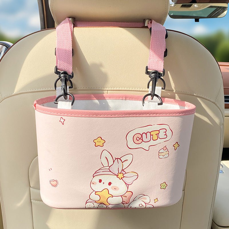 Adorable Bunny with bow Car Trash Holder - Keeps Your Car Tidy - 1081134745783 Toy Chest Australia 1