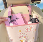 Adorable Bunny with bow Car Trash Holder - Keeps Your Car Tidy - 1081134745783 Toy Chest Australia 2