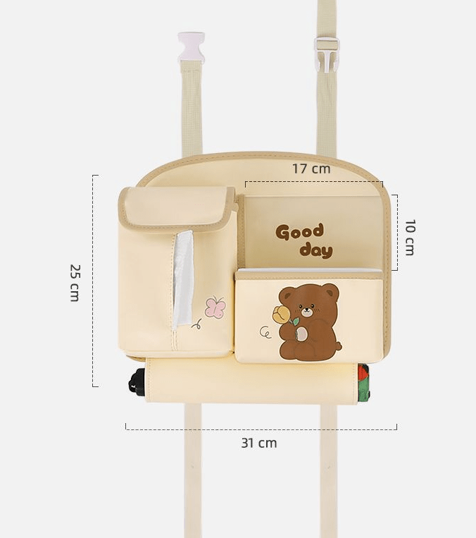 Car Seat Back Organizer with Practical design - Multi - Pocket Storage for Tissues and Gadgets - Black - 8920334299821 Toy Chest Australia 2
