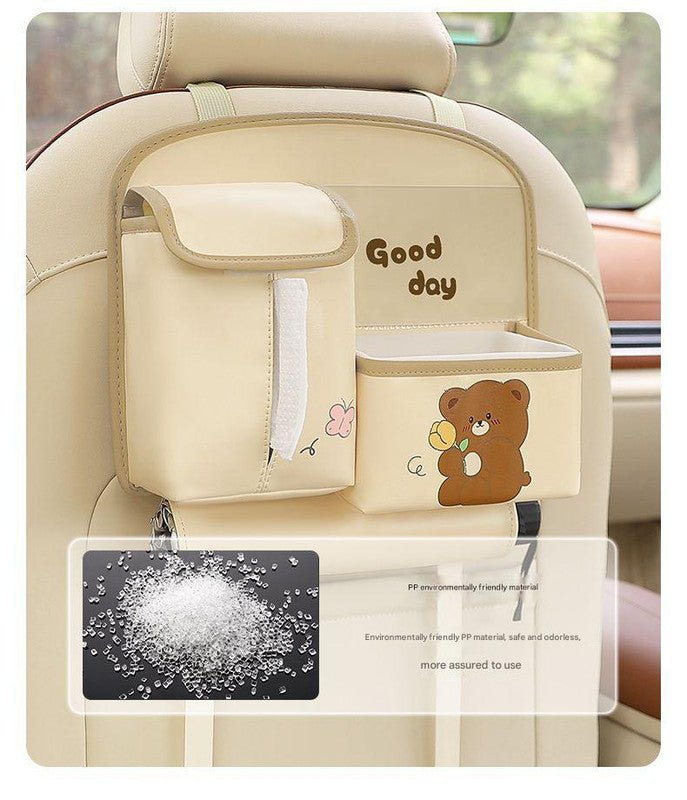 Car Seat Back Organizer with Practical design - Multi - Pocket Storage for Tissues and Gadgets - Black - 8920334299821 Toy Chest Australia 4