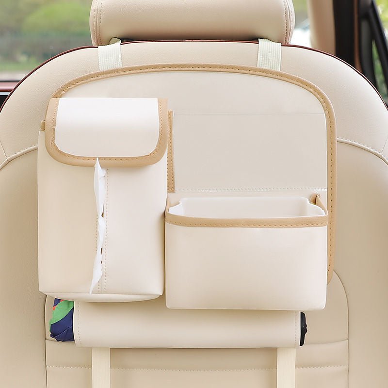 Car Seat Back Organizer with Practical design - Multi - Pocket Storage for Tissues and Gadgets - Beige - 8920334299821 Toy Chest Australia 1