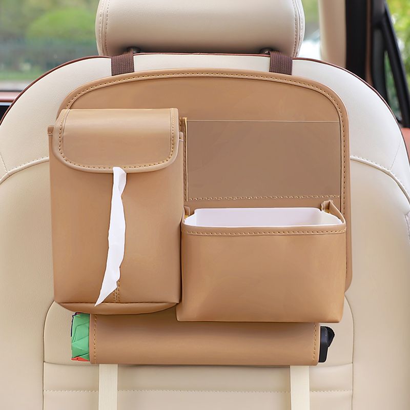 Car Seat Back Organizer with Practical design - Multi - Pocket Storage for Tissues and Gadgets - Brown - 8920334299821 Toy Chest Australia 1