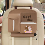 Car Seat Back Organizer with Practical design - Multi - Pocket Storage for Tissues and Gadgets - Cute bear(Brown) - 8920334299821 Toy Chest Australia 1