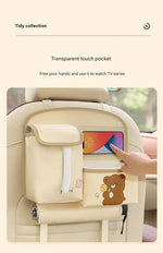 Car Seat Back Organizer with Practical design - Multi - Pocket Storage for Tissues and Gadgets - Cute bear(Brown) - 8920334299821 Toy Chest Australia 6