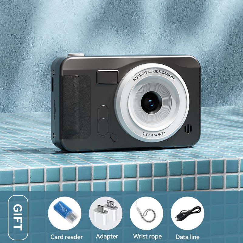 Student HD Digital Camera - 44MP, 8x Zoom, Autofocus, Dual Lens, Type - C Charging (Black) - 8076293132746 Toy Chest Australia 1
