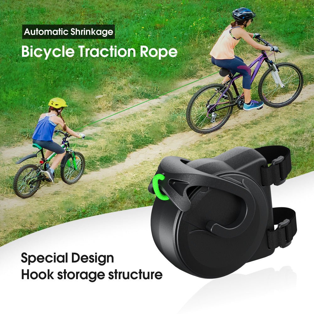 Bike Tow Strap with Automatic Shrinkage - Parent - Child Cycling Assist Rope (450lbs Capacity) - 0681273207331 Toy Chest Australia 2