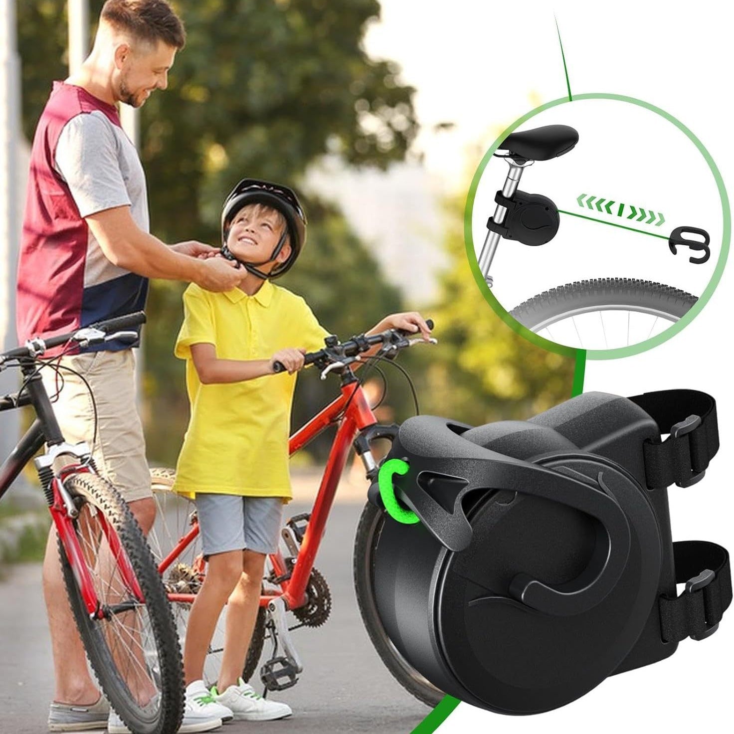Bike Tow Strap with Automatic Shrinkage - Parent - Child Cycling Assist Rope (450lbs Capacity) - 0681273207331 Toy Chest Australia 4