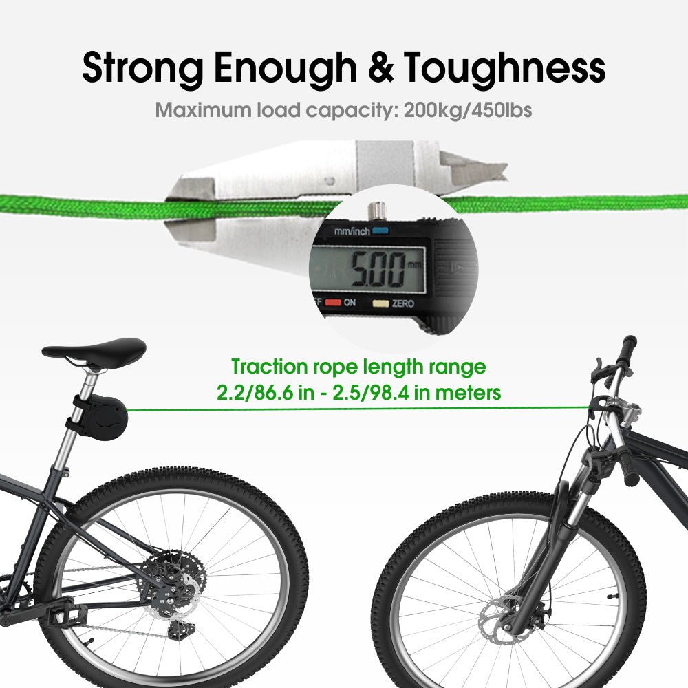 Bike Tow Strap with Automatic Shrinkage - Parent - Child Cycling Assist Rope (450lbs Capacity) - 0681273207331 Toy Chest Australia 7
