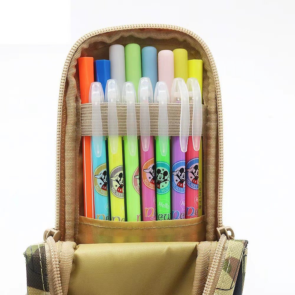 Three - piece camouflage pencil case - school supplies for students