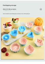 Style 10 Silicone Mini Cake Molds (30 Pack) - For Cupcakes, Desserts (6.7x6x3cm) - 5252895381734 Toy Chest Australia 3