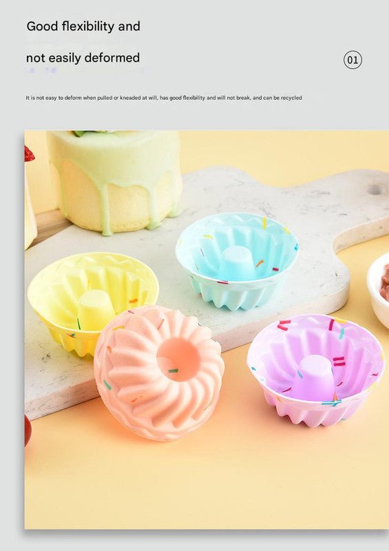 Style 10 Silicone Mini Cake Molds (30 Pack) - For Cupcakes, Desserts (6.7x6x3cm) - 5252895381734 Toy Chest Australia 5