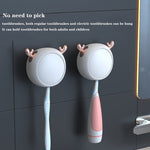 Cute UV Toothbrush Sanitizer Holder - Wall Mounted, Portable for Travel (Black ears bear) - 2596485839876 Toy Chest Australia 2