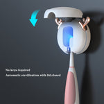 Cute UV Toothbrush Sanitizer Holder - Wall Mounted, Portable for Travel (Deer) - 2596485839877 Toy Chest Australia 3