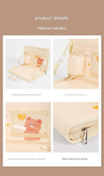 Yellow Foldable Car Back Seat Organizer Tray - PU Leather Travel Desk with Tablet Holder - 6814362214110 Toy Chest Australia 8
