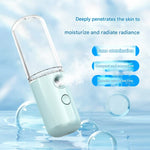 Two Portable Nano Facial Sprayer - 50ml USB Rechargeable Moisturizing Disinfectant Sprayer(Pink)