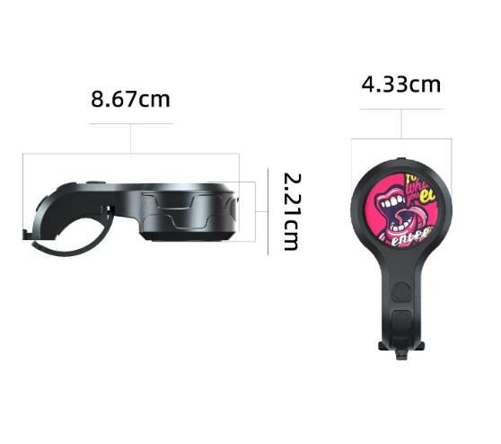 Black Style C Ultra - Loud Electric Bike Horn - 130dB USB Rechargeable, IPX6 Waterproof, Easy Mount Bicycle Safety Bell - 1351669192644 Toy Chest Australia 5