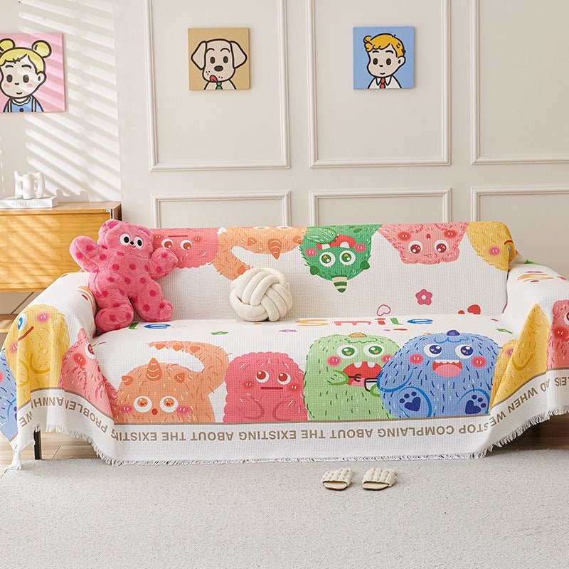 Dopamine Cartoon Sofa Cover - 180 x 230 cm Dustproof, Wear - Resistant, All - Season Two - Seater Sofa Protector - 47485428026 Toy Chest Australia 1