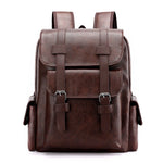 Dark Brown Large - Capacity PU Leather Backpack - Stylish Business & Travel Companion