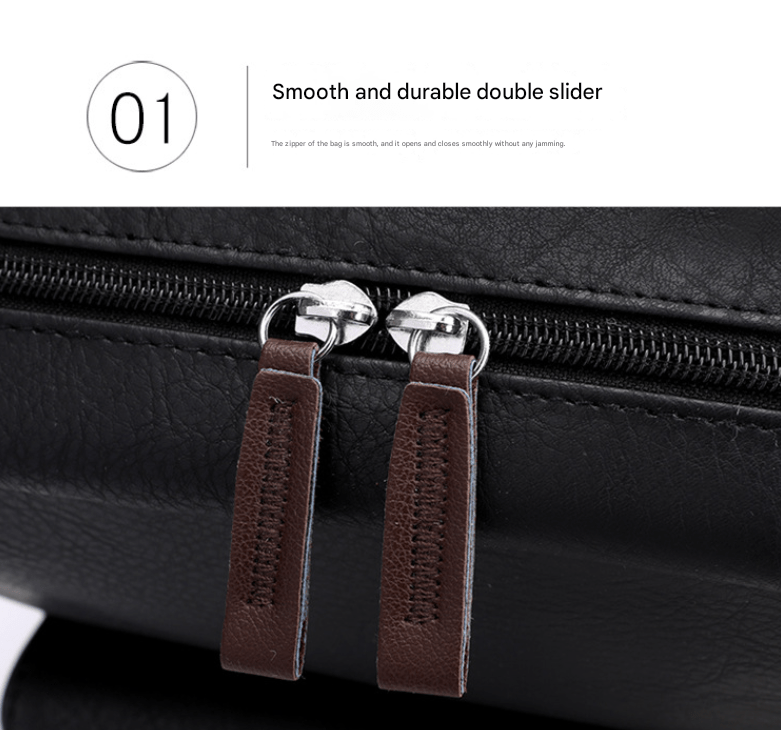 Dark Brown Large - Capacity PU Leather Backpack - Stylish Business & Travel Companion