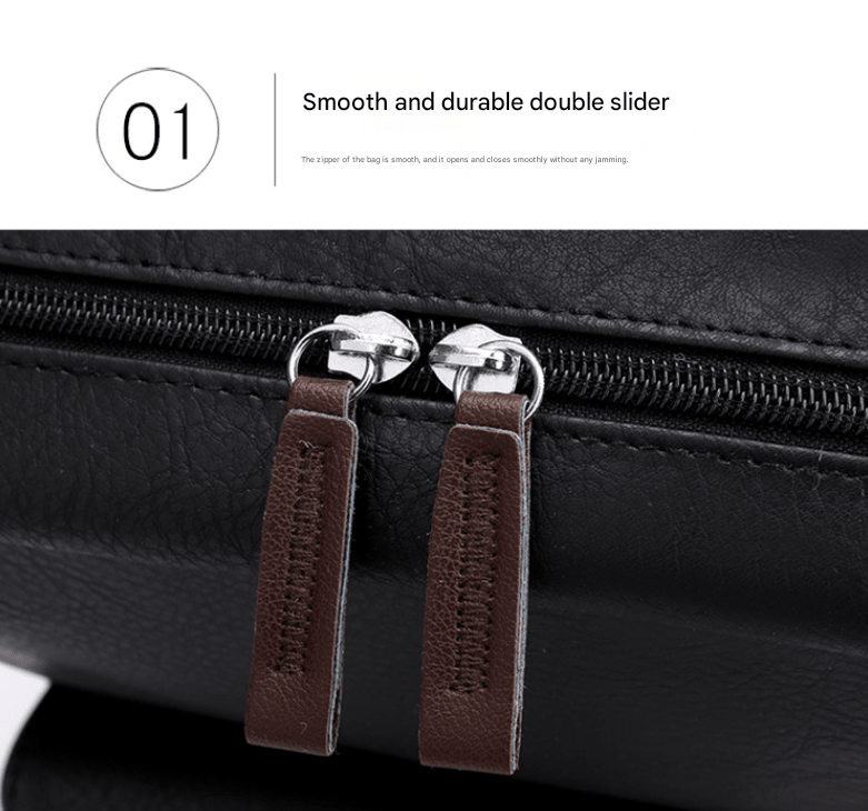 Light Brown Large - Capacity PU Leather Backpack - Stylish Business & Travel Companion