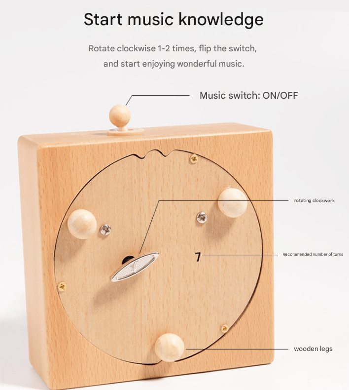 MAOMAO - Music Box (Coffee Moment) Handmade Wooden Ferris Wheel Music Box - Christmas Carousel Hand - Cranked Desktop Decoration