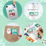 Set of 4 Christmas Gift Tag Sticker Rolls - 2000 Self - Adhesive Labels for Presents