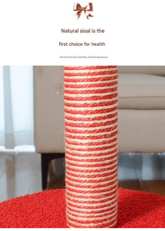 Festive Christmas Tree Cat Scratcher & Condo | 2 - in - 1 Sisal Post with Cozy Hideaway Bed
