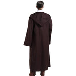 Blue Shadow Wanderer Hooded Cape - Premium Velvet Robe for Jedi, Wizard & Medieval Cosplay