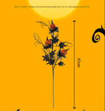 Halloween Black Twig & Pumpkin Stems (2 - Pack) - Artificial Floral Picks for Spooky Arrangements