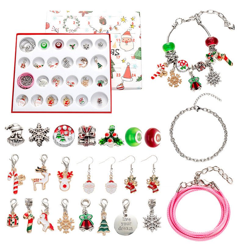 Sliver 44 - Piece Assorted Christmas Baubles Set with Elegant Designs in Wooden Gift Box - 3 - 6cm Decorative Ornaments for Tree, Home & Holiday Display