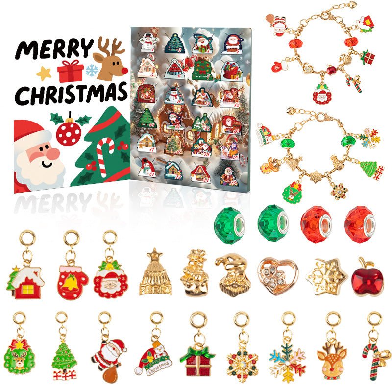 44 - Piece Assorted Christmas Baubles Set with Elegant Designs in Wooden Gift Box - 3 - 6cm Decorative Ornaments for Tree, Home & Holiday Display(RC469 - 1)