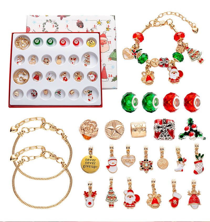 44 - Piece Assorted Christmas Baubles Set with Elegant Designs in Wooden Gift Box - 3 - 6cm Decorative Ornaments for Tree, Home & Holiday Display(RC469 - 1)