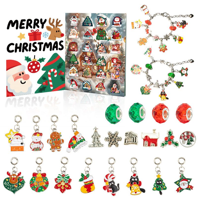 44 - Piece Assorted Christmas Baubles Set with Elegant Designs in Wooden Gift Box - 3 - 6cm Decorative Ornaments for Tree, Home & Holiday Display(RC469 - 2)