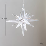 5 - PCS Transparent New Christmas Ornament - Starburst Hanging Decor for Tree and Holiday Display