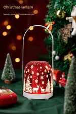 Portable Christmas LED Lantern - Dimmable, 3 Color Temps, 5200mAh Battery & Memory Function(red)