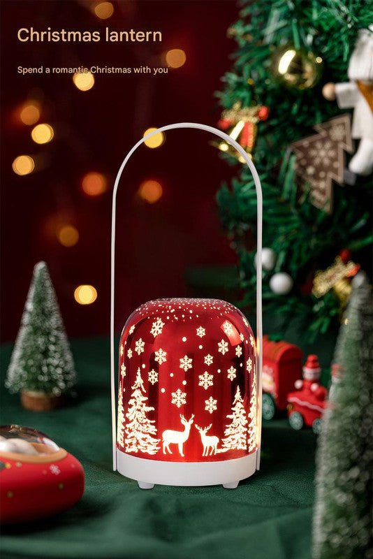 Portable Christmas LED Lantern - Dimmable, 3 Color Temps, 5200mAh Battery & Memory Function(Green)