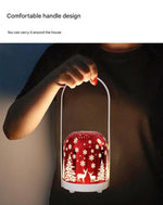 Portable Christmas LED Lantern - Dimmable, 3 Color Temps, 5200mAh Battery & Memory Function(Green)