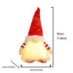 2 Pcs Red Charming Light - Up Christmas Gnome - Festive Nordic Plush Holiday Decoration