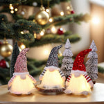 2 Pcs Pink Charming Light - Up Christmas Gnome - Festive Nordic Plush Holiday Decoration