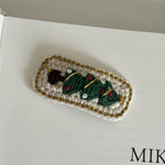 Christmas Collection Hair Clips - Set of 5 Random Main Image Styles, Festive Knitted Tree & Bow BB Clips, Bangs Clips & Hair Accessories