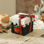 White Green Premium 2 - Piece Christmas Apple Gift Box Set - High - End Thick Flannel Festive Candy & Present Boxes