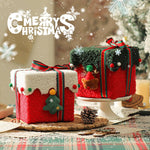 Red Green Premium 2 - Piece Christmas Apple Gift Box Set - High - End Thick Flannel Festive Candy & Present Boxes