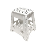 Large Plastic Folding Stool Portable Chair Outdoor Camping White - 9348262006356 Toy Chest Australia 1