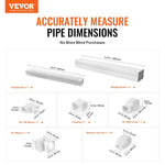 VEVOR Mini Split Line Set Cover 76.2mm W 4830mm L, PVC Decorative Pipe Line Cover For Air Conditioner with 4 Straight Ducts & Full Components Easy to Install, Paintable for Heat Pumps, White