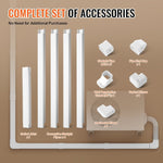 VEVOR Mini Split Line Set Cover 76.2mm W 4830mm L, PVC Decorative Pipe Line Cover For Air Conditioner with 4 Straight Ducts & Full Components Easy to Install, Paintable for Heat Pumps, White