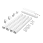 VEVOR Mini Split Line Set Cover 76.2mm W 4830mm L, PVC Decorative Pipe Line Cover For Air Conditioner with 4 Straight Ducts & Full Components Easy to Install, Paintable for Heat Pumps, White