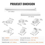 VEVOR Mini Split Line Set Cover 76.2mm W 5350mm L, PVC Decorative Pipe Line Cover For Air Conditioner with 4 Straight Ducts & Full Components Easy to Install, Paintable for Heat Pumps, White